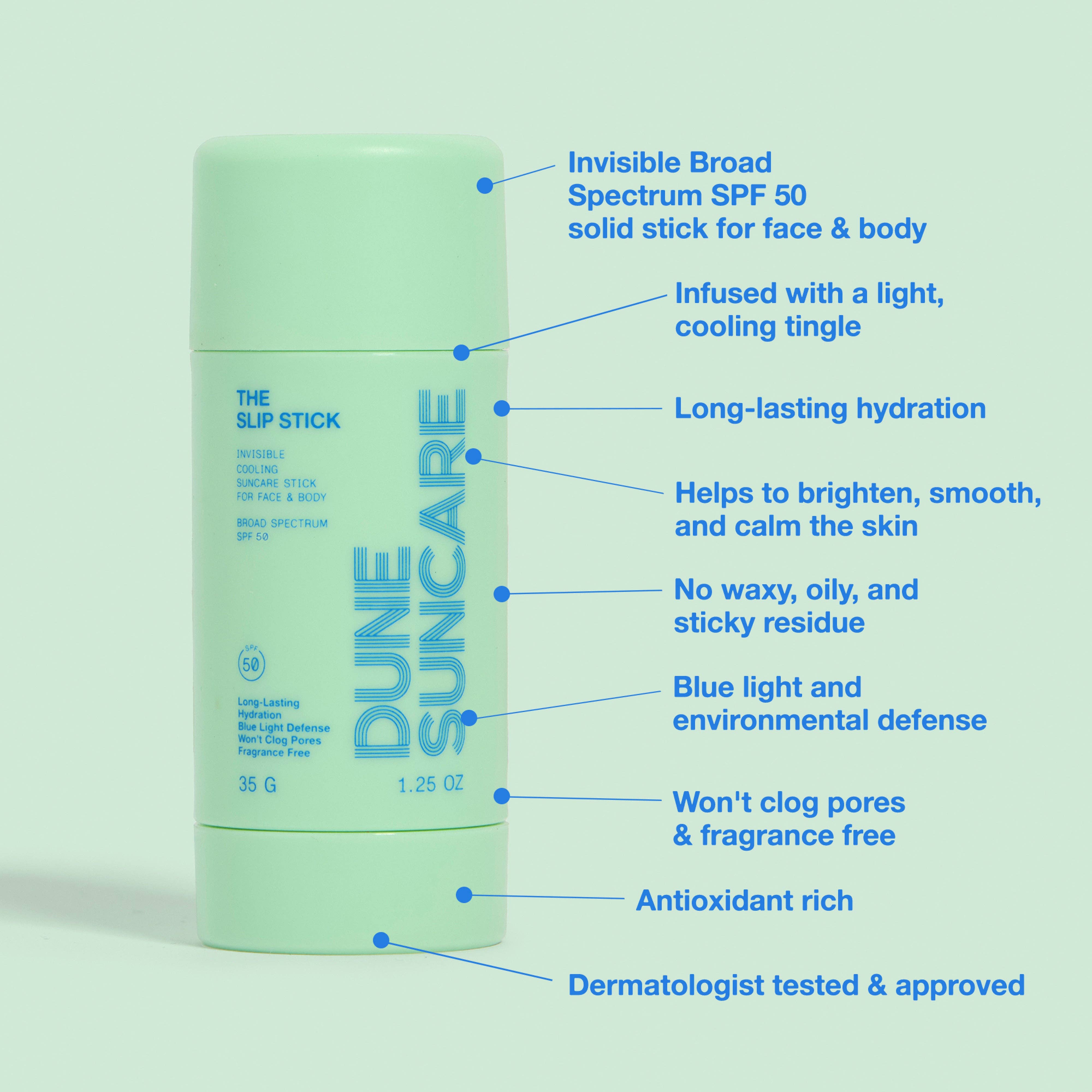 DUNE Suncare - The Slip Stick - Invisible Suncare Stick for Face & Body