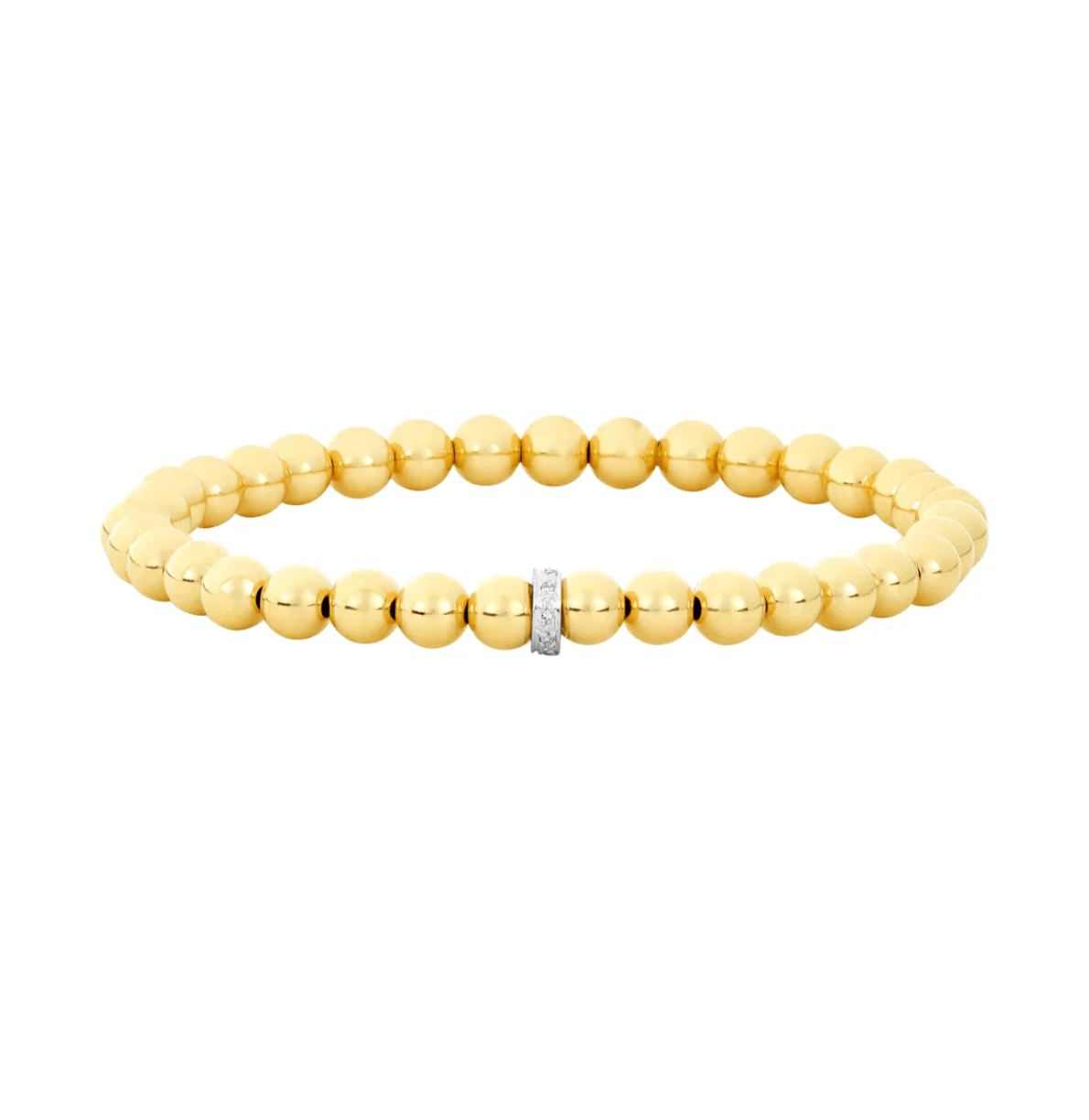 4mm Signature Bracelet with 14k Diamond Rondelle - Detour Boutiques
