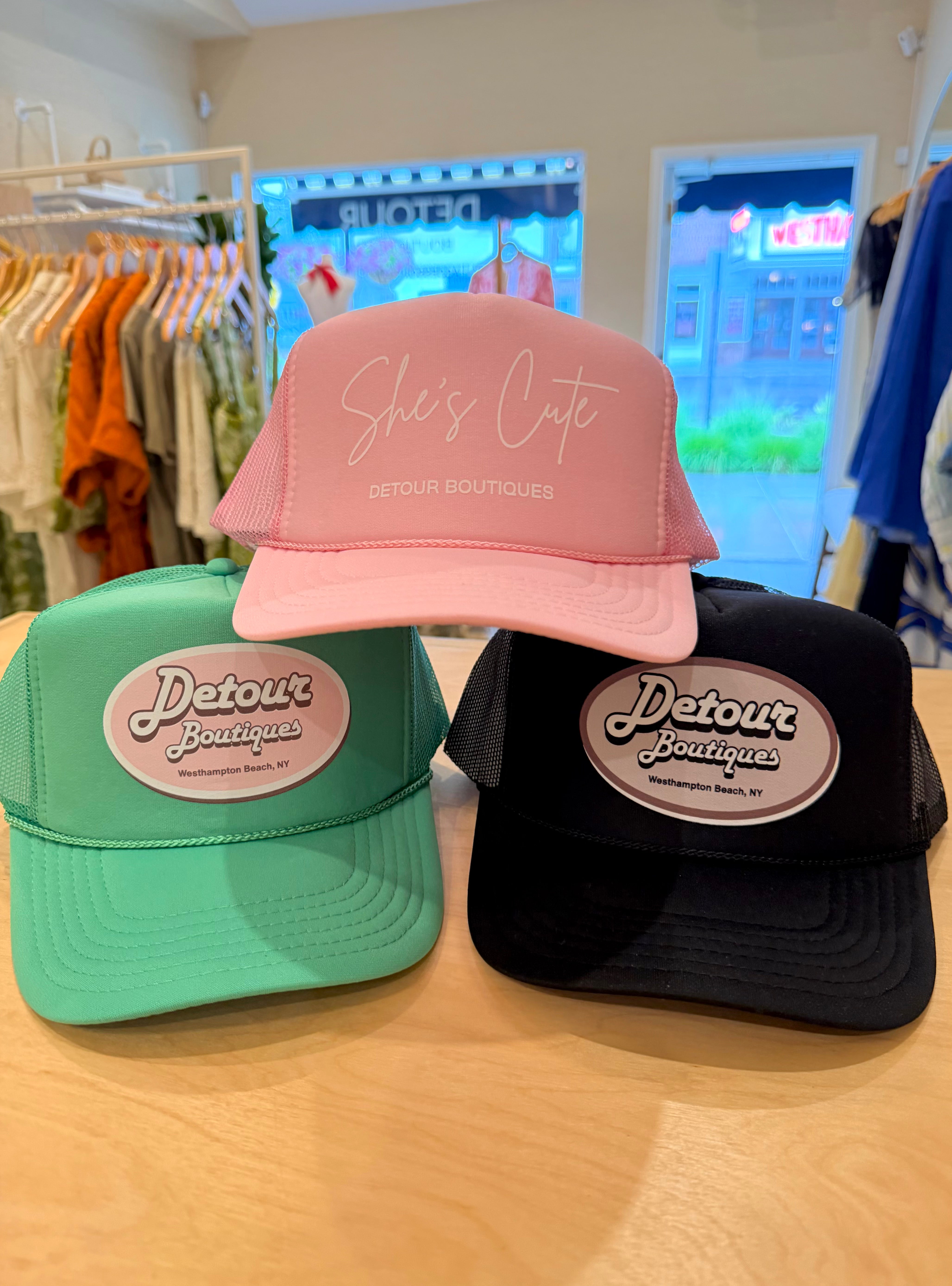 Detour Black Trucker Hat