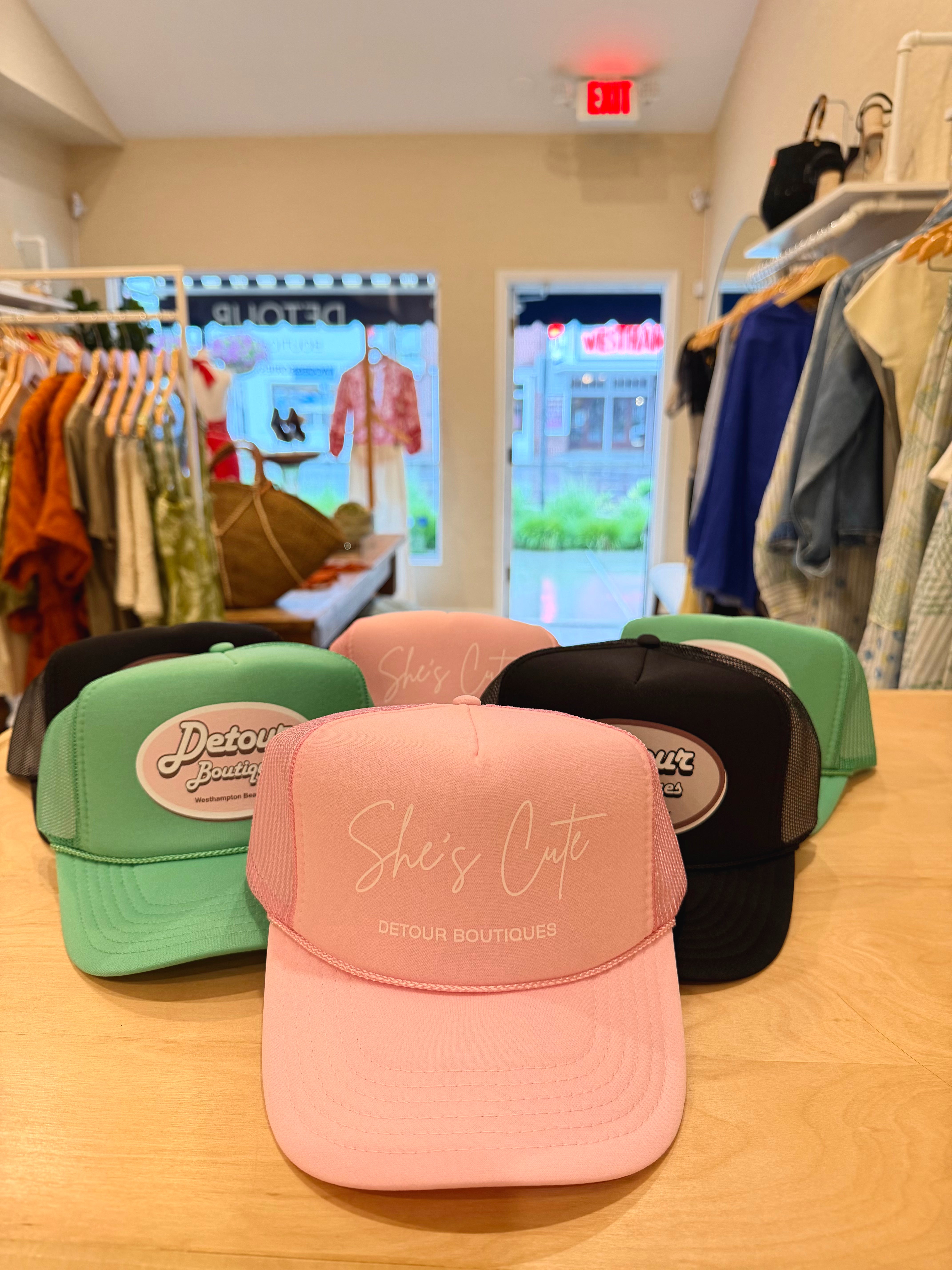 She's Cute Pink Trucker Hat