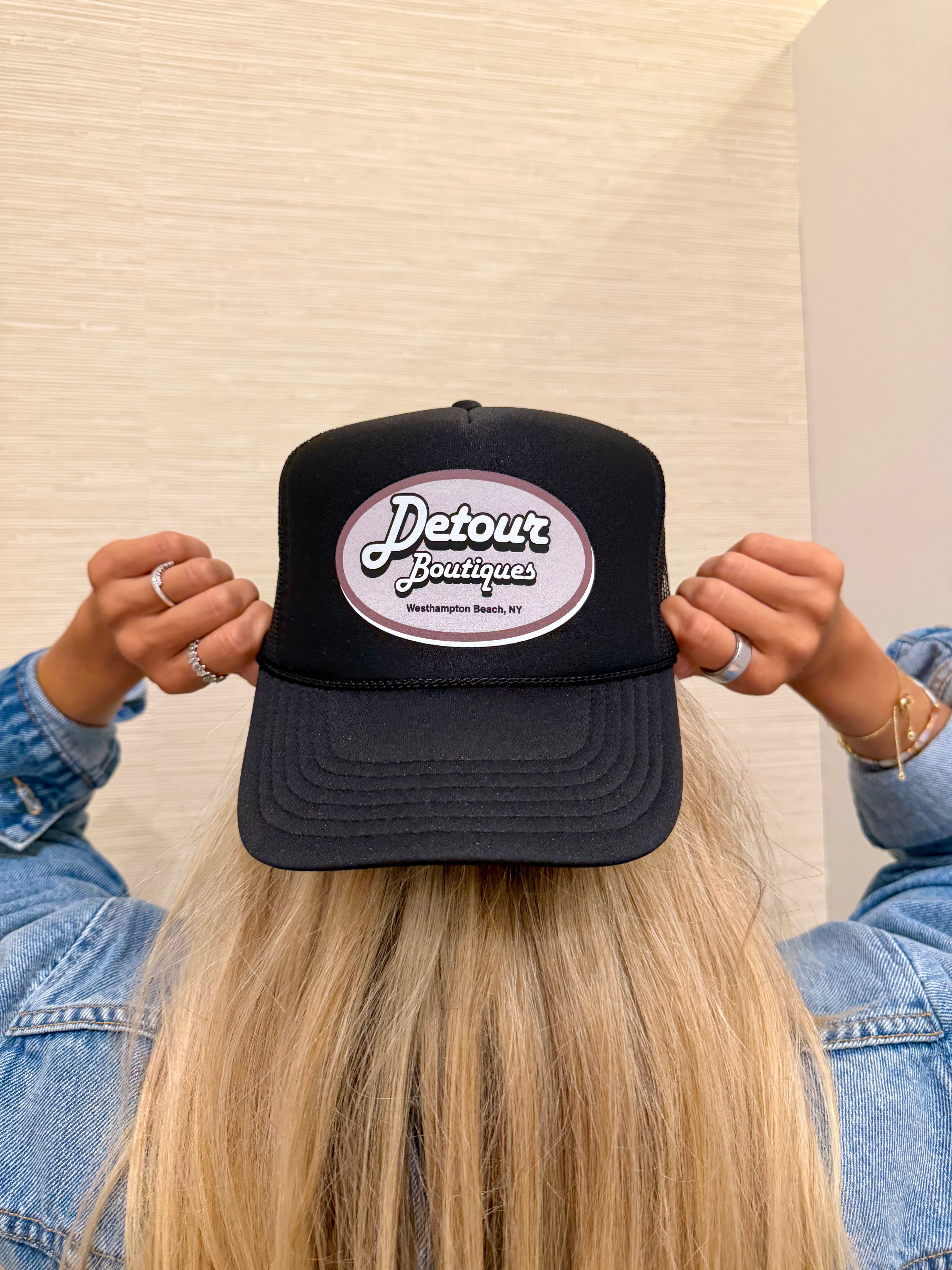 Detour Black Trucker Hat
