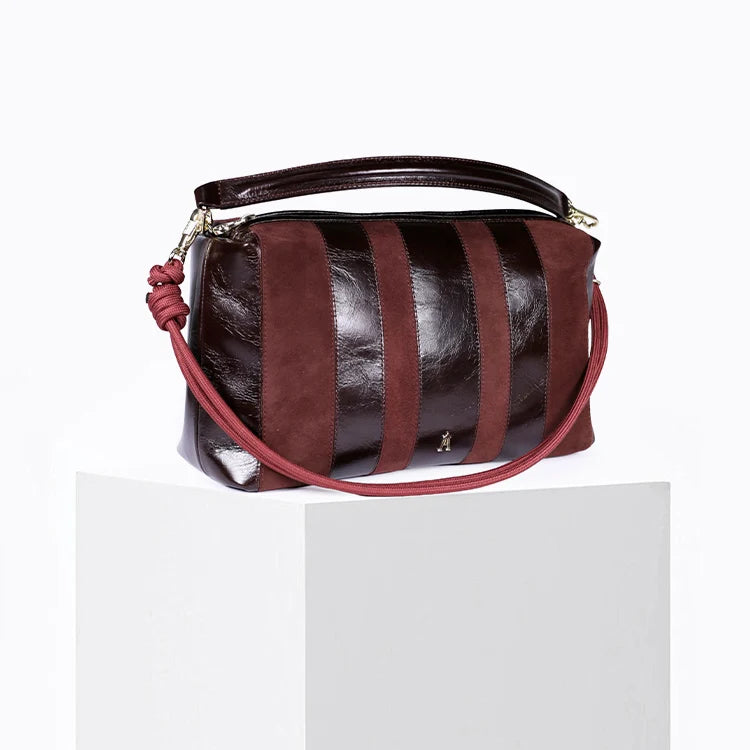 Halo Stripe Acajou Burgundy