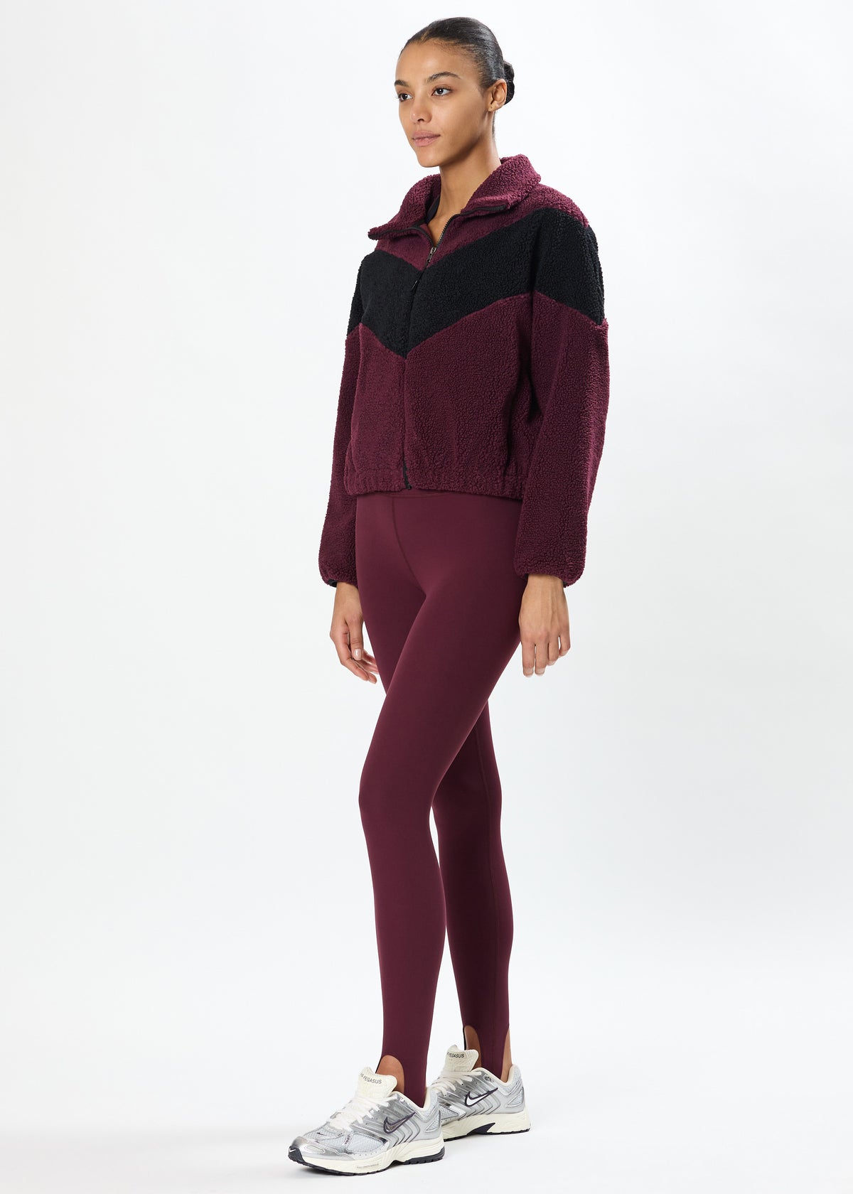 LOTTIE CHEVRON SHERPA FULL ZIP JACKET