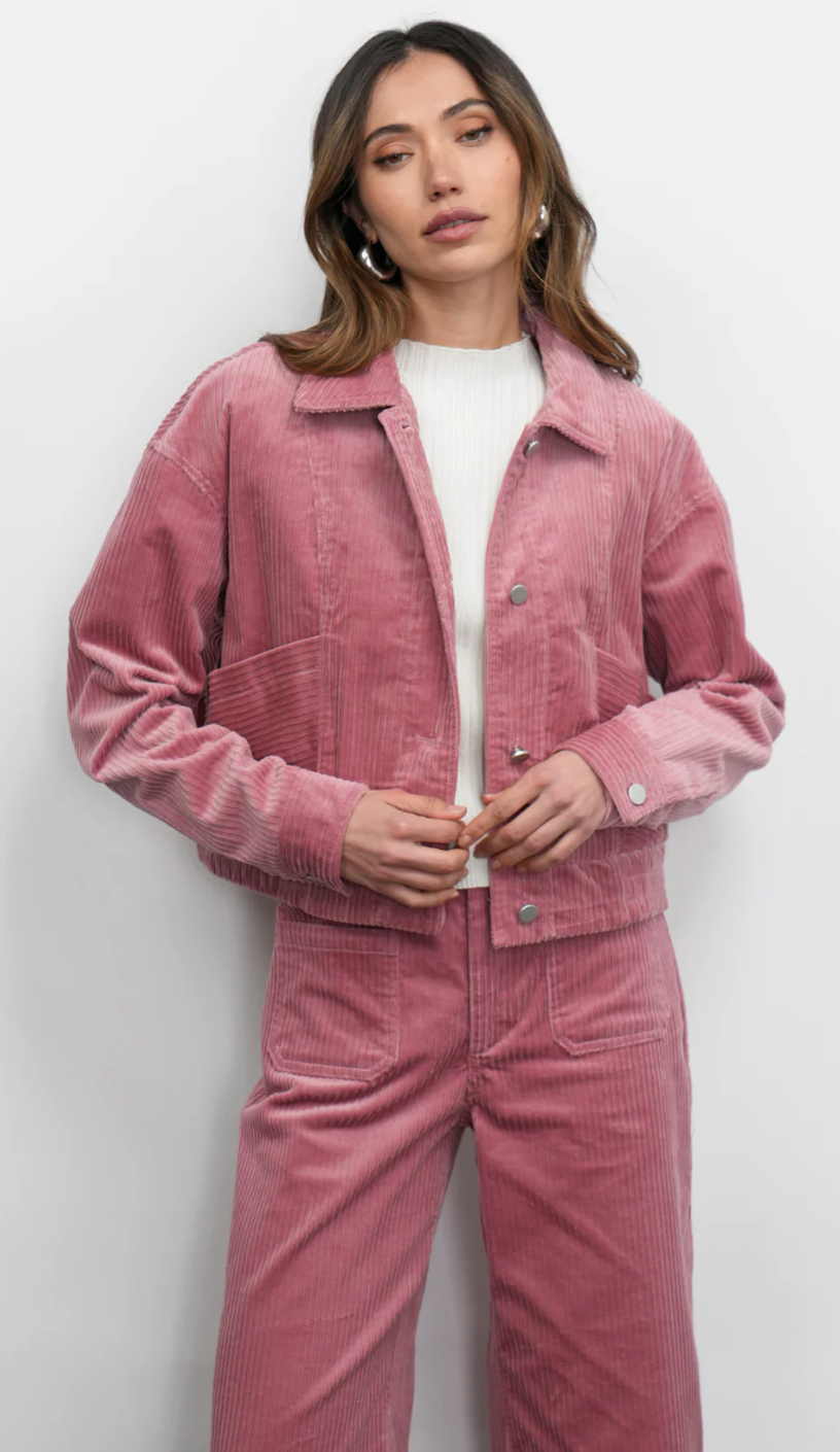 Dylanne Corduroy Jacket w/ Soft Jersey Lining