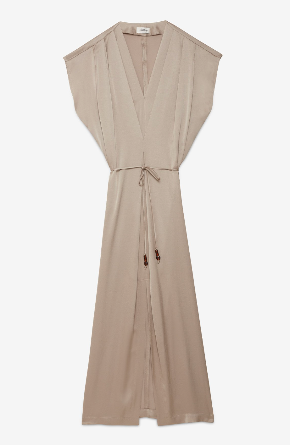 Viscose long dress with belt