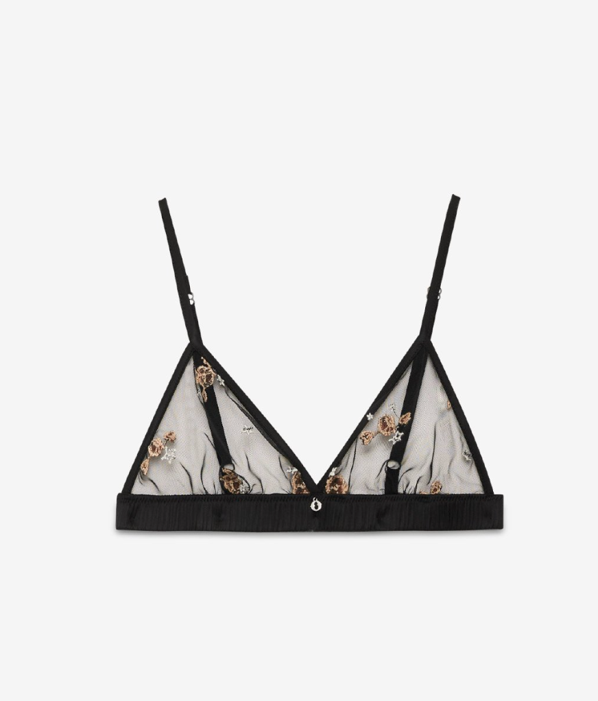 Embroidered Bra