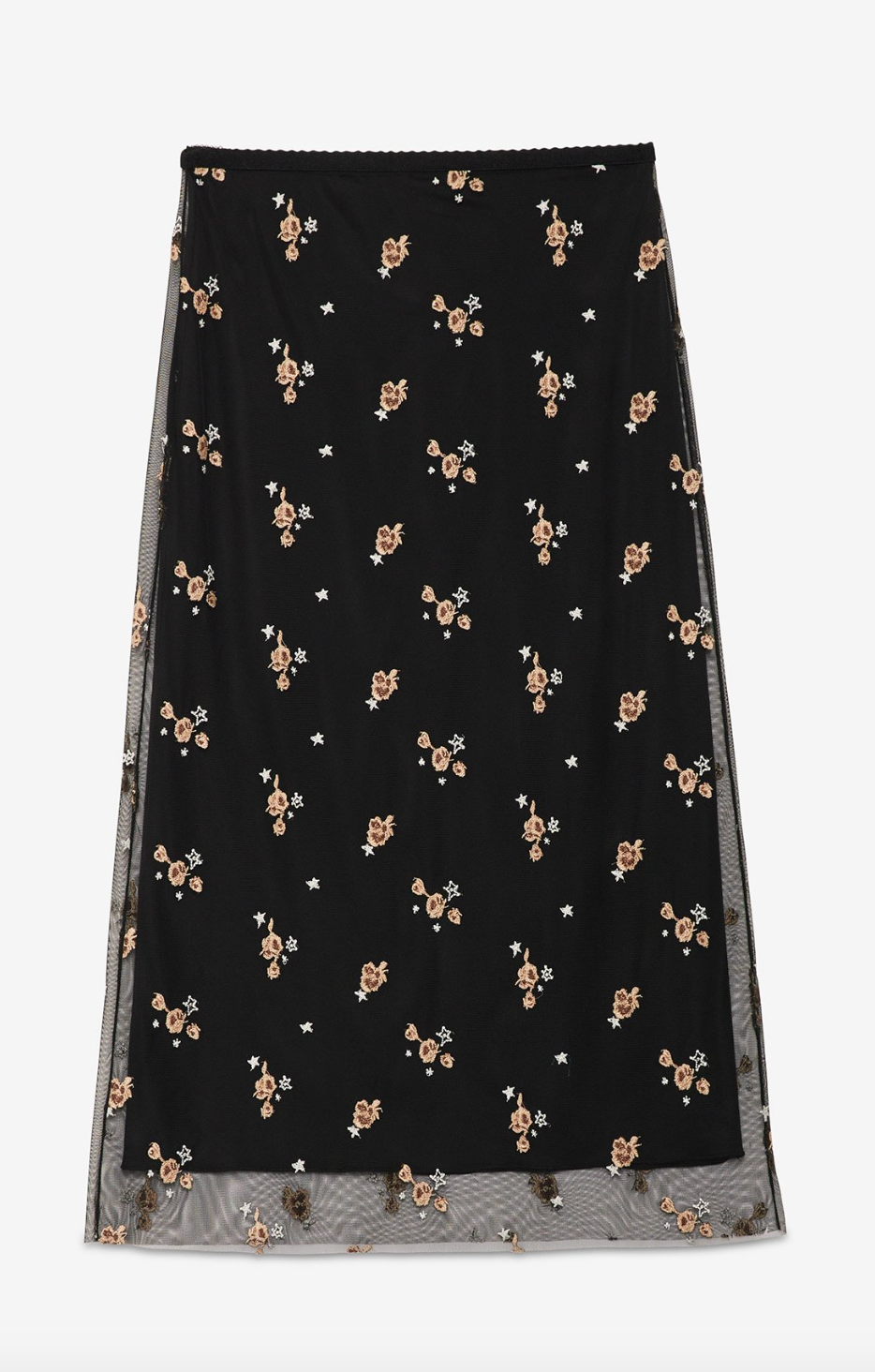 Midi Skirt with Embroidery