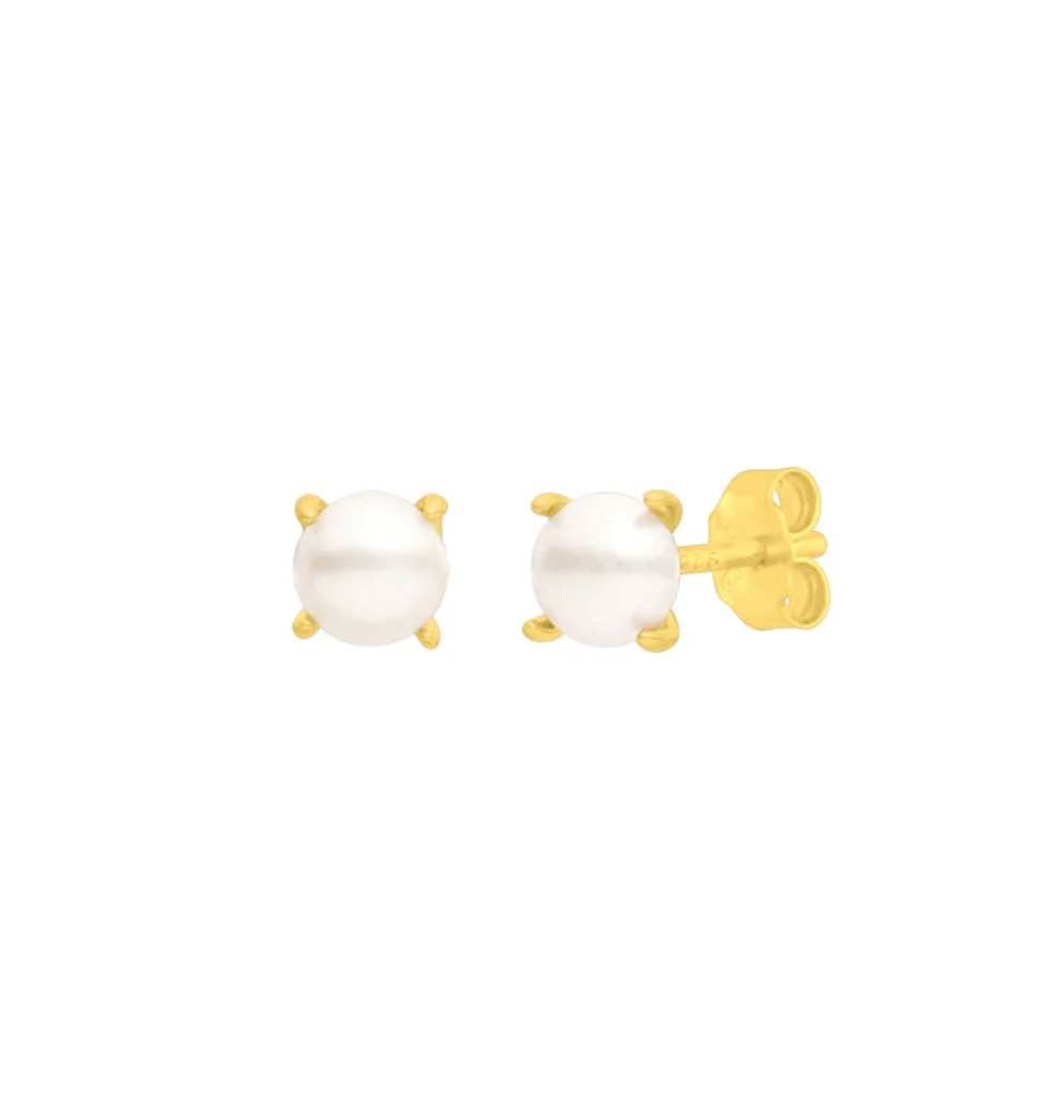 LILAH PEARL STUDS GOLD