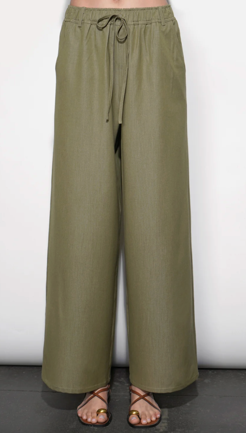 Paisley Wide Leg Pull On Pants