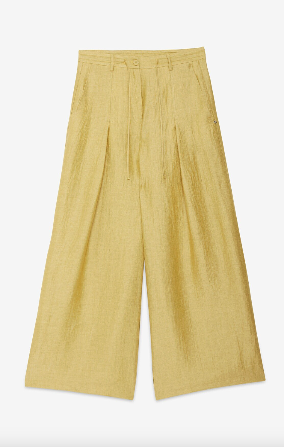 Linen blend palazzo trousers