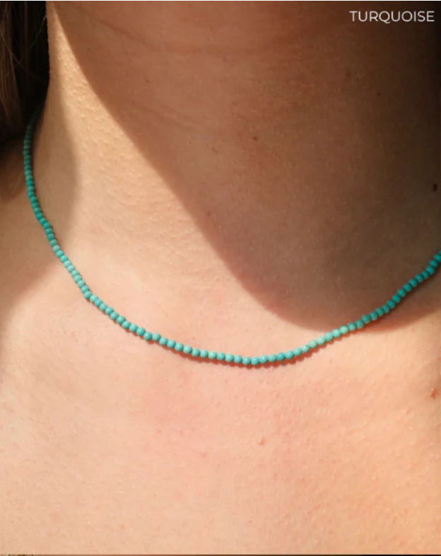Micro Gem Necklace Turquoise