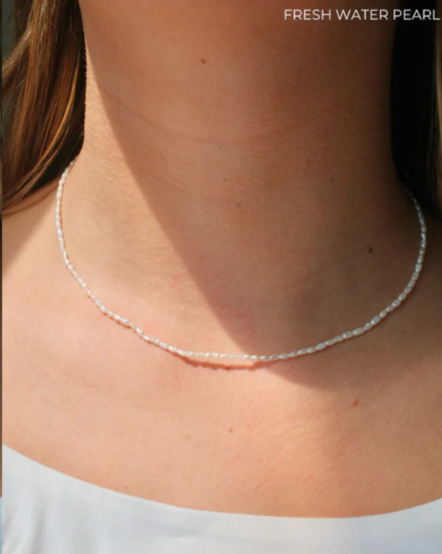 Micro Gemstone Necklace Pearl