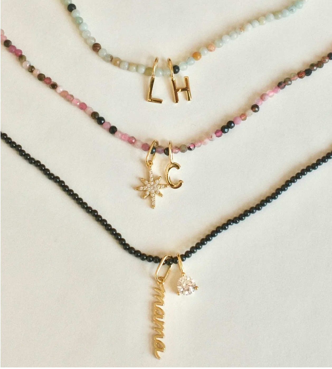 Micro Gemstone Necklace Pearl
