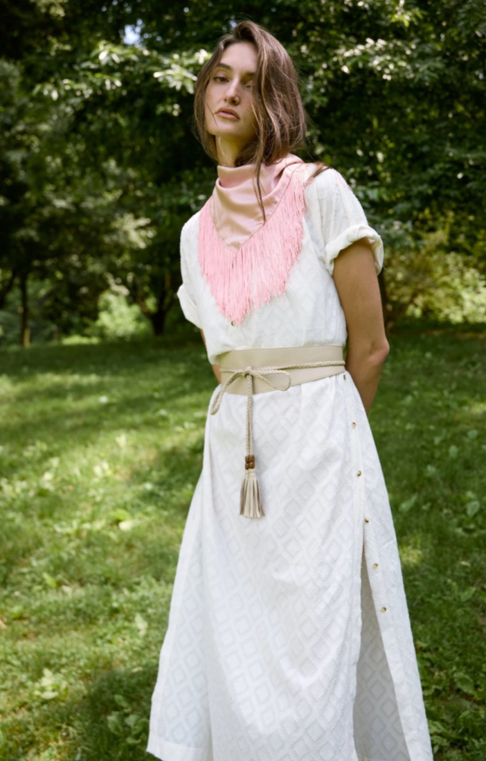 Fringe Scarf - Pink