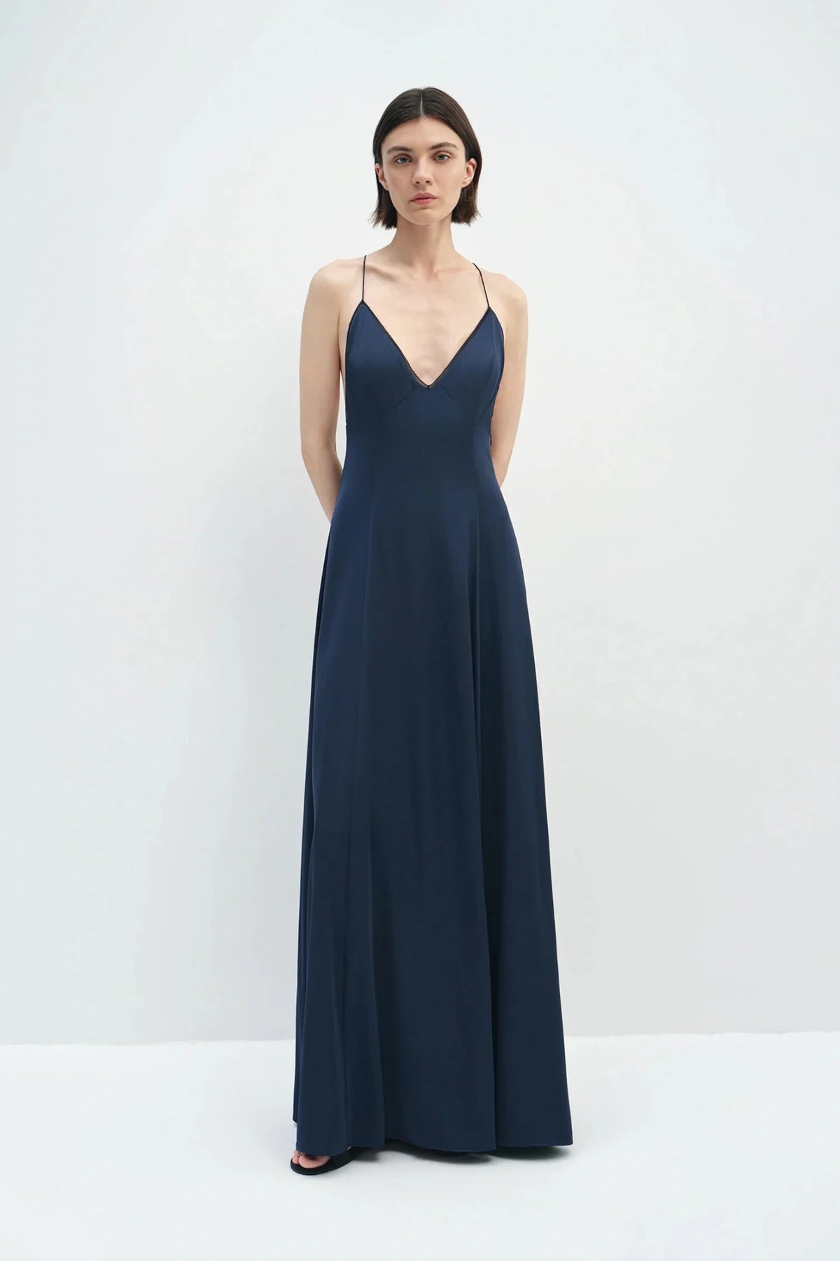 Amélie V-Cami Satin Dress