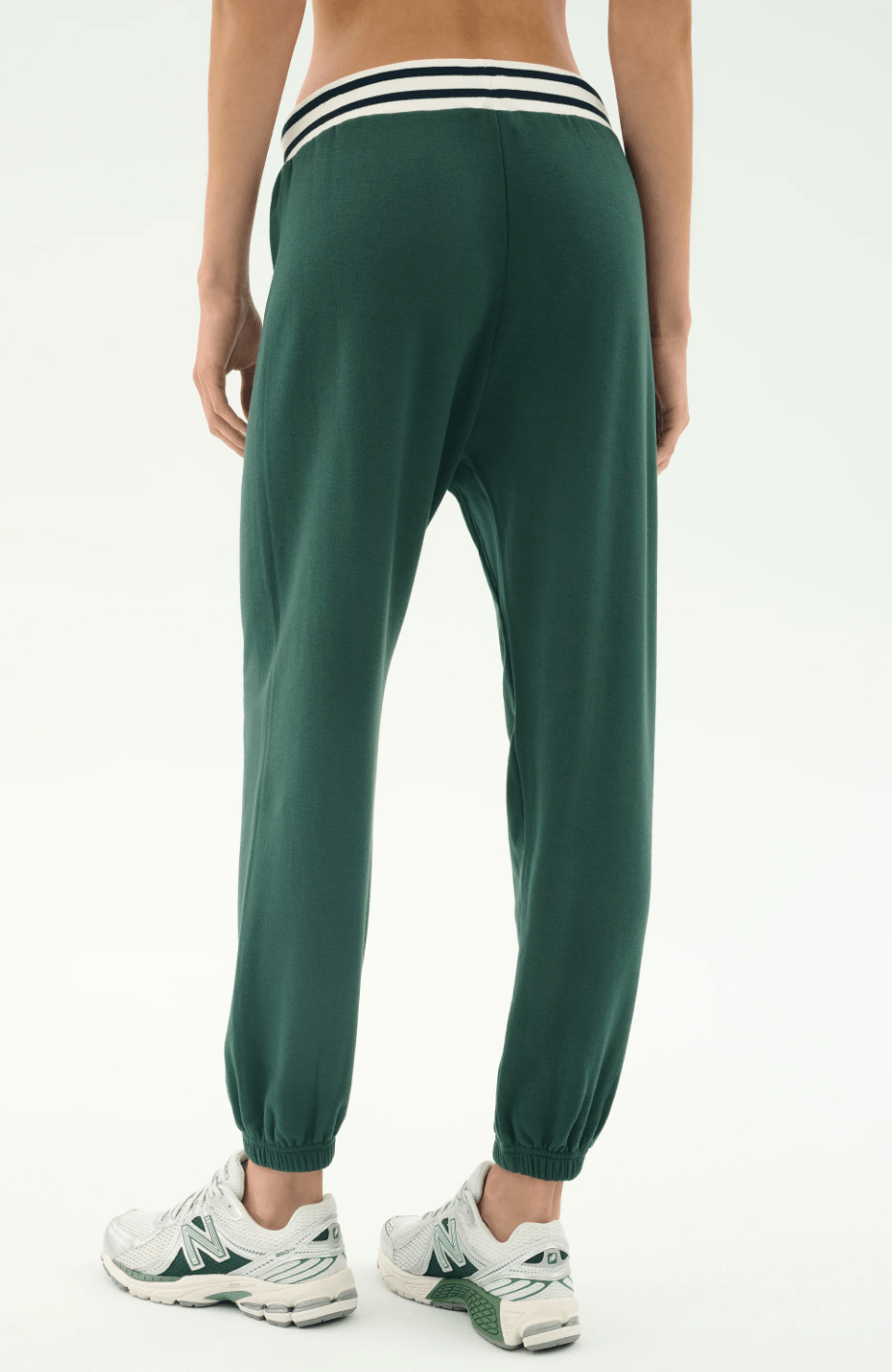 Andie Oversized Fleece Sweatpant W/ Stripe - Detour Boutiques