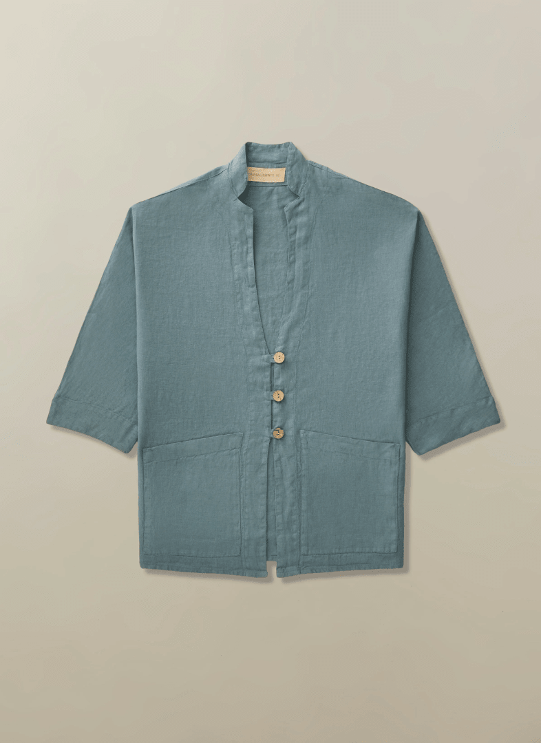 Aoki Jacket in Garment Dyed Linen - Detour Boutiques