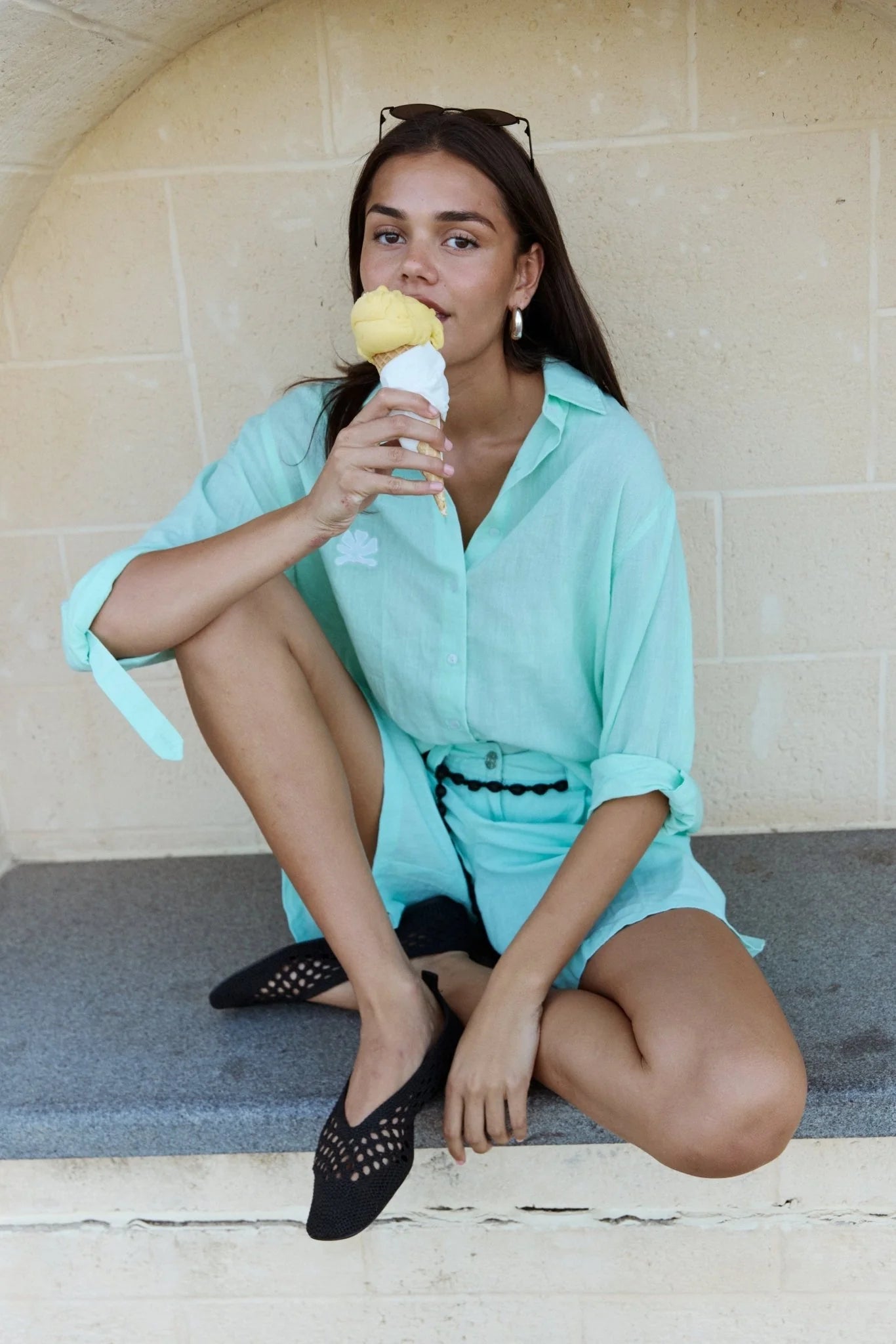 Arata Mint Shirt - Detour Boutiques