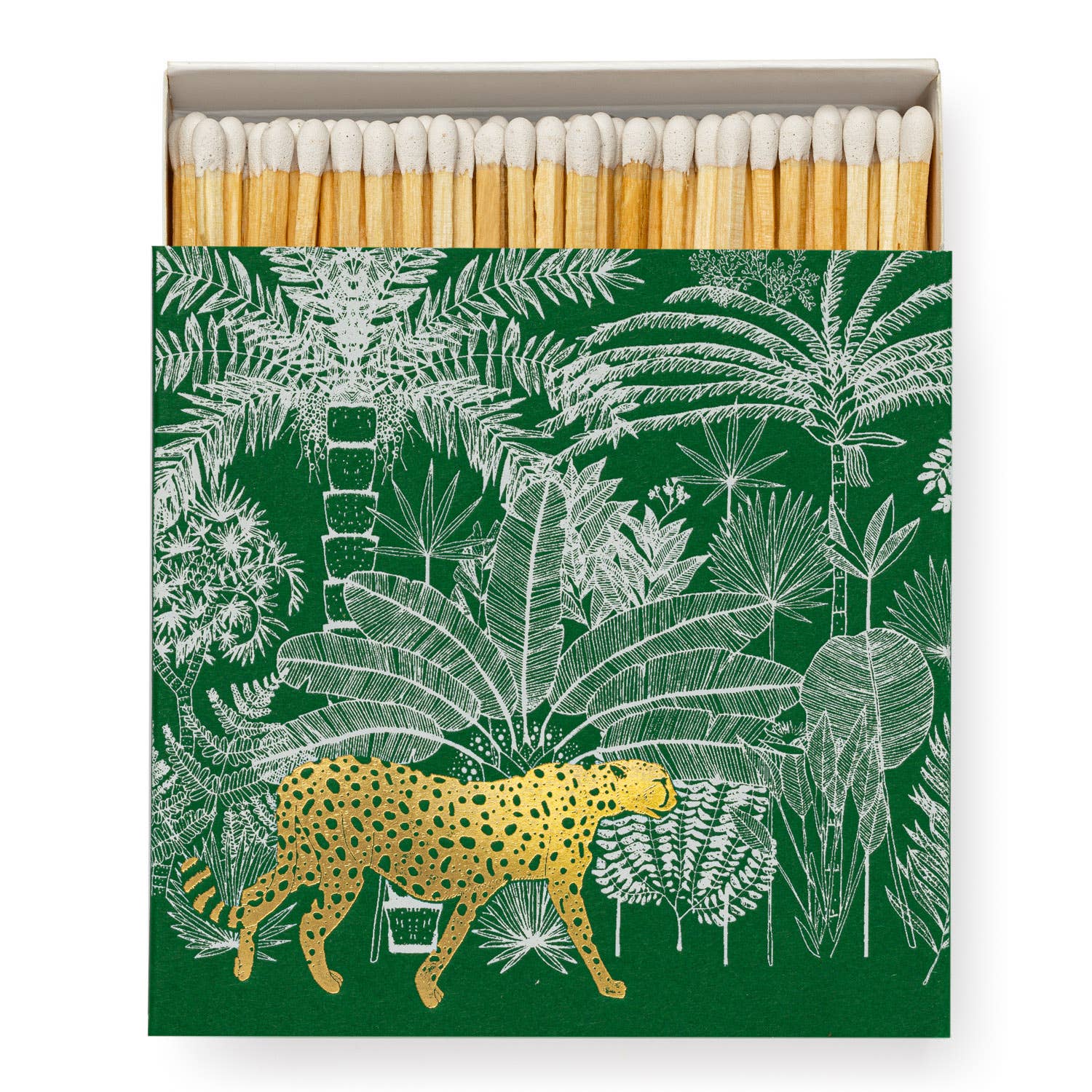 Archivist Gallery - Cheetah in Jungle (Green) | Square - Safety Matches - Detour Boutiques