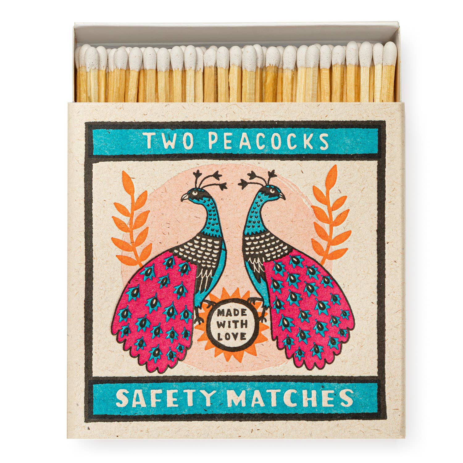 Archivist Gallery - Two Peacocks | Square - Safety Matches - Detour Boutiques