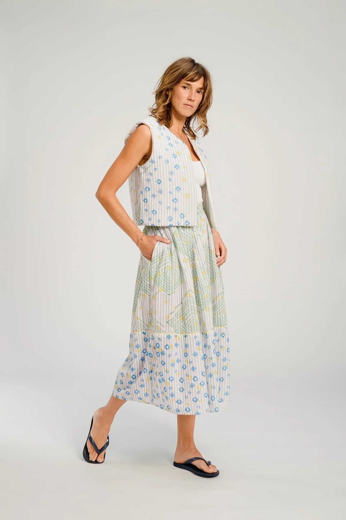 Baya Geometric Printed Bolero - Detour Boutiques