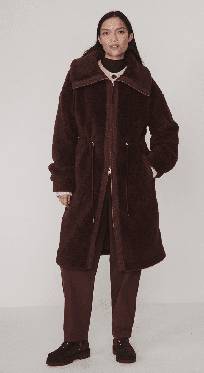 Bennet Long Sherpa Coat - Detour Boutiques