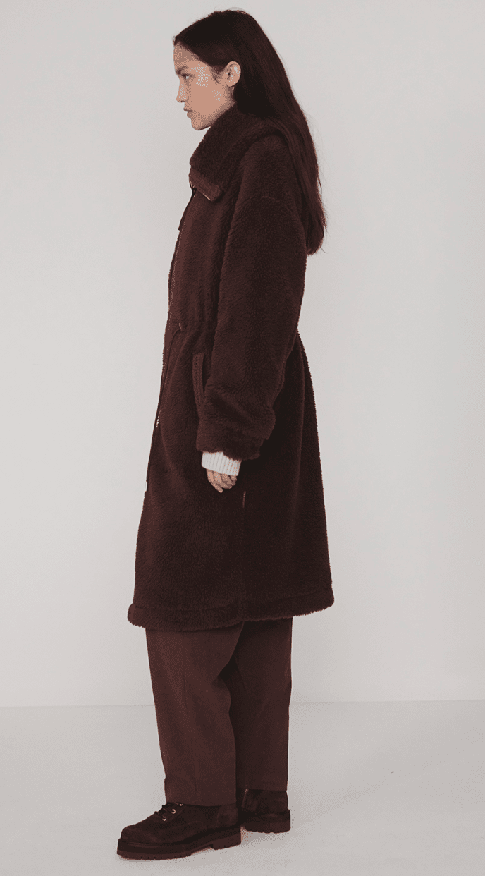 Bennet Long Sherpa Coat - Detour Boutiques