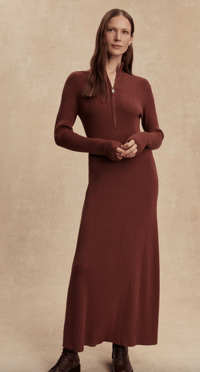 Burnet Zip Knit Maxi Dress - Detour Boutiques
