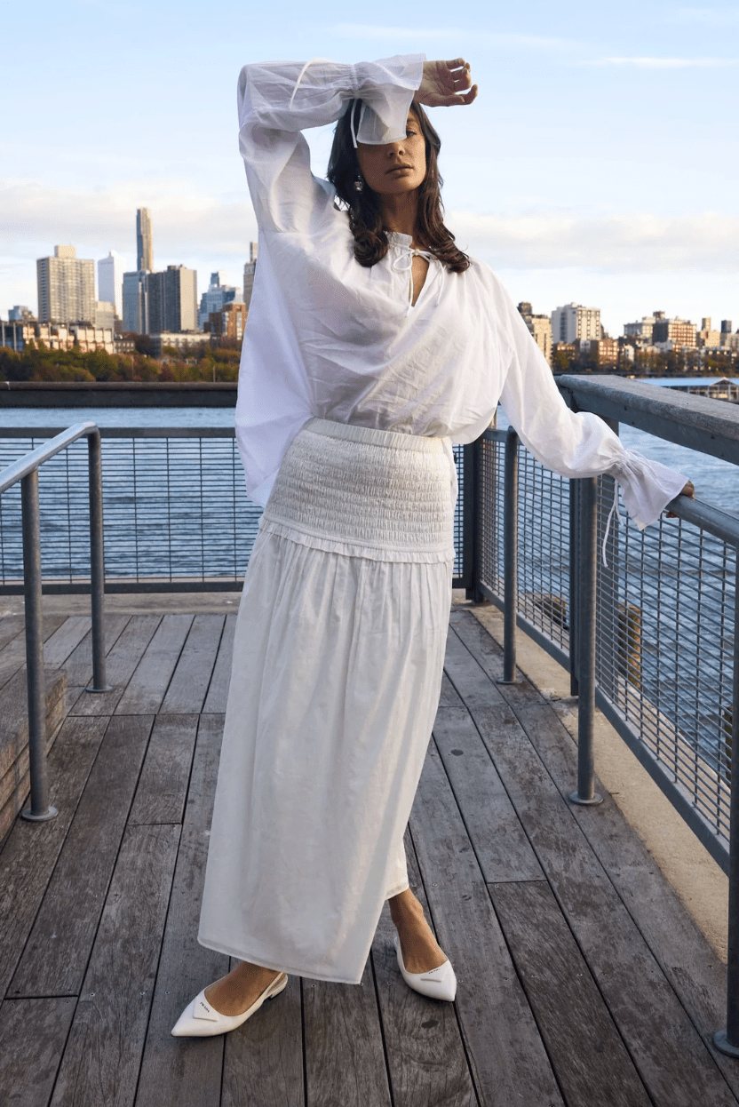 Deanie Shirred Maxi Skirt - Detour Boutiques