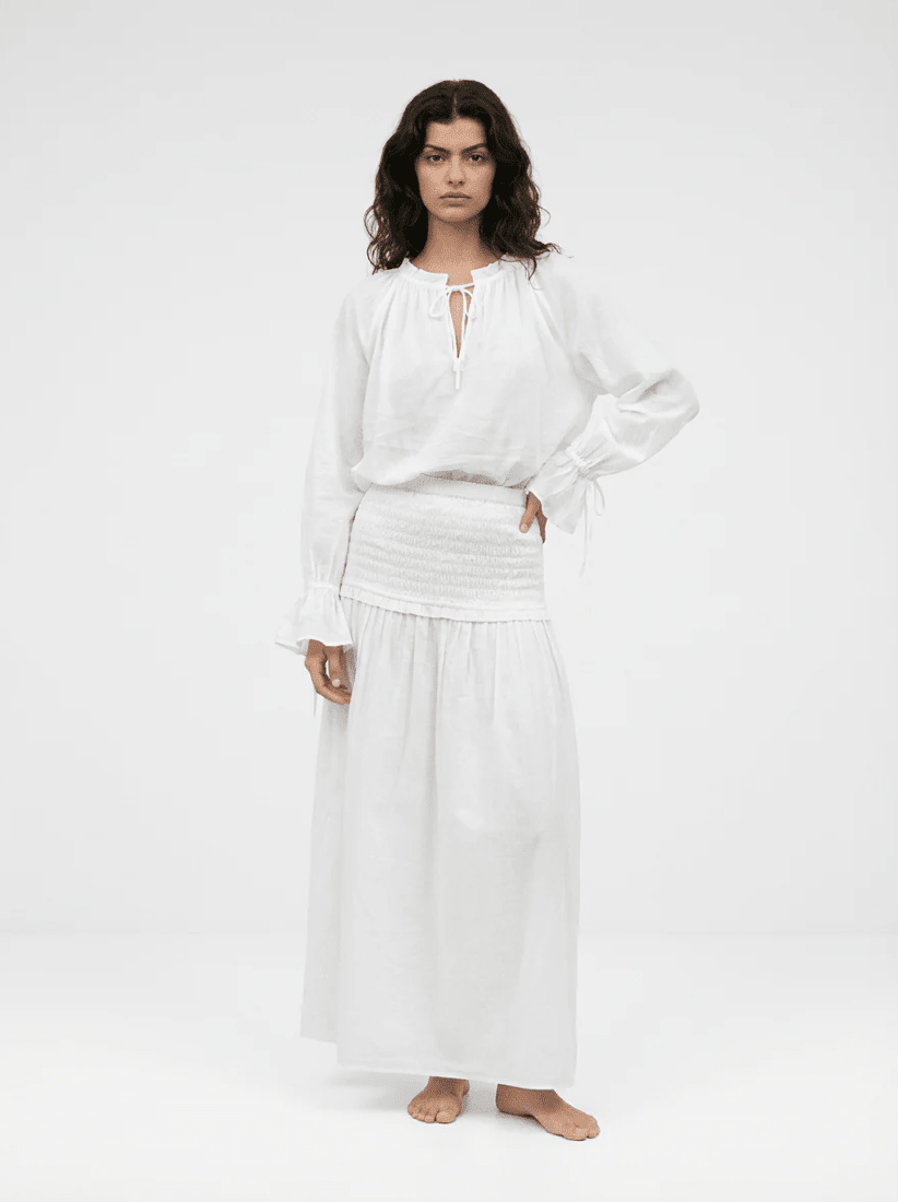 Deanie Shirred Maxi Skirt - Detour Boutiques