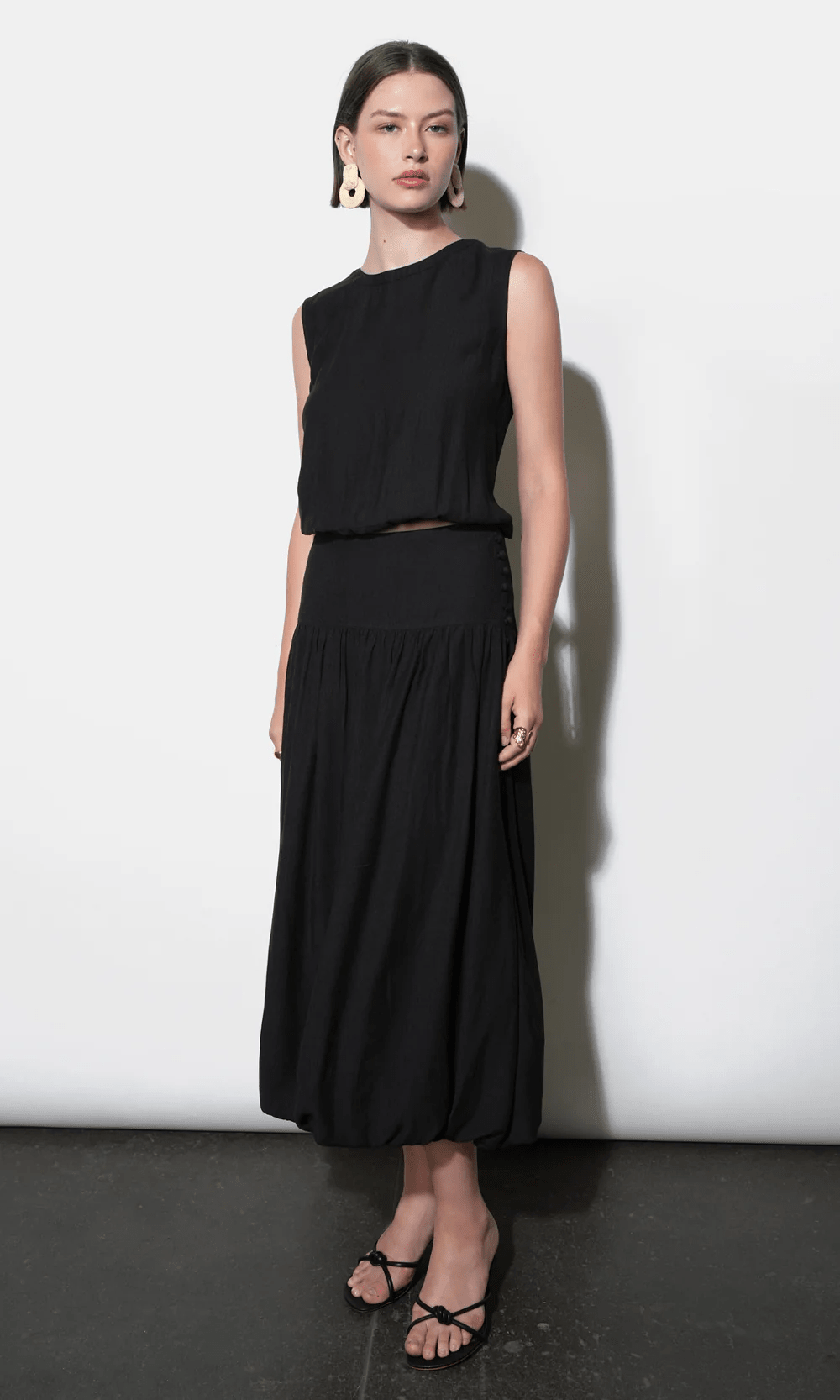 Delilah Bubble Midi Skirt - Detour Boutiques