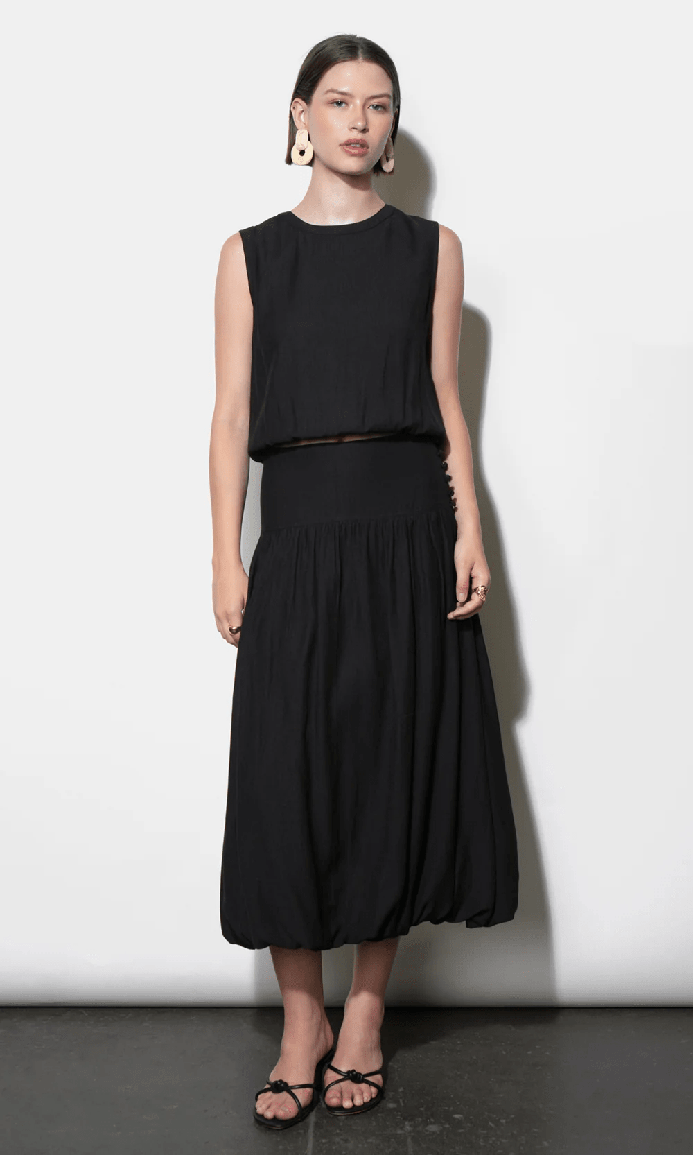 Delilah Bubble Midi Skirt - Detour Boutiques