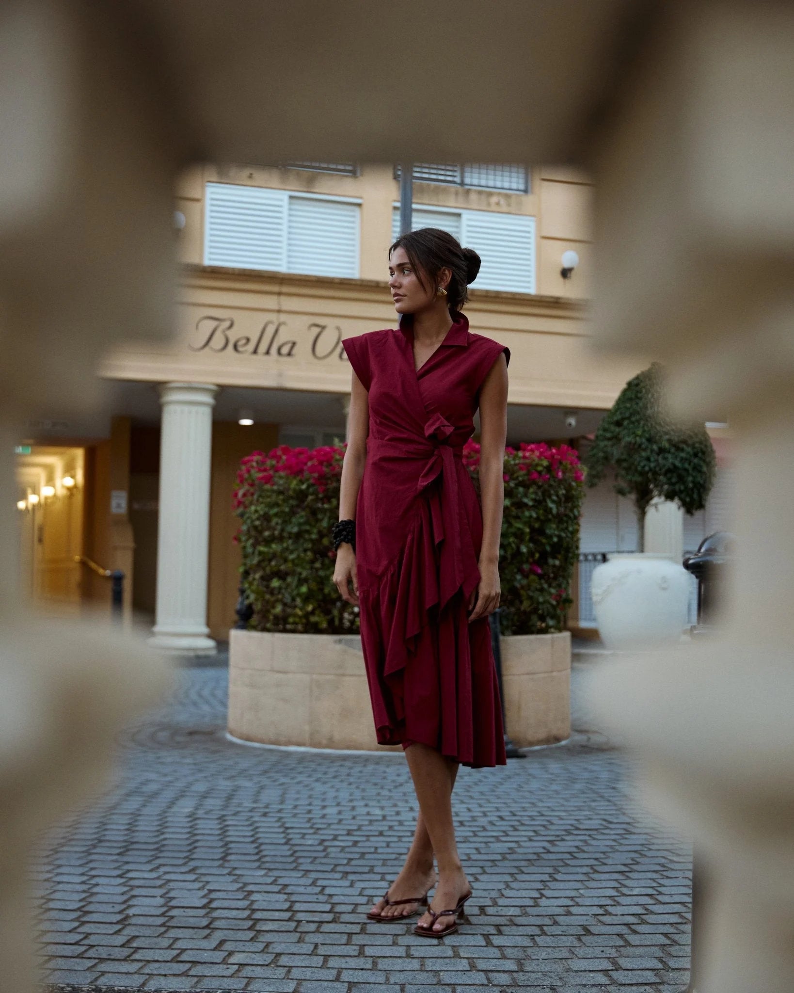 Diana Ruffle Wrap Dress - Detour Boutiques