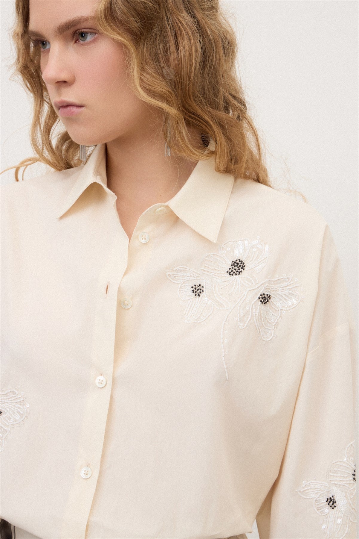 Embellished Button Down - Detour Boutiques