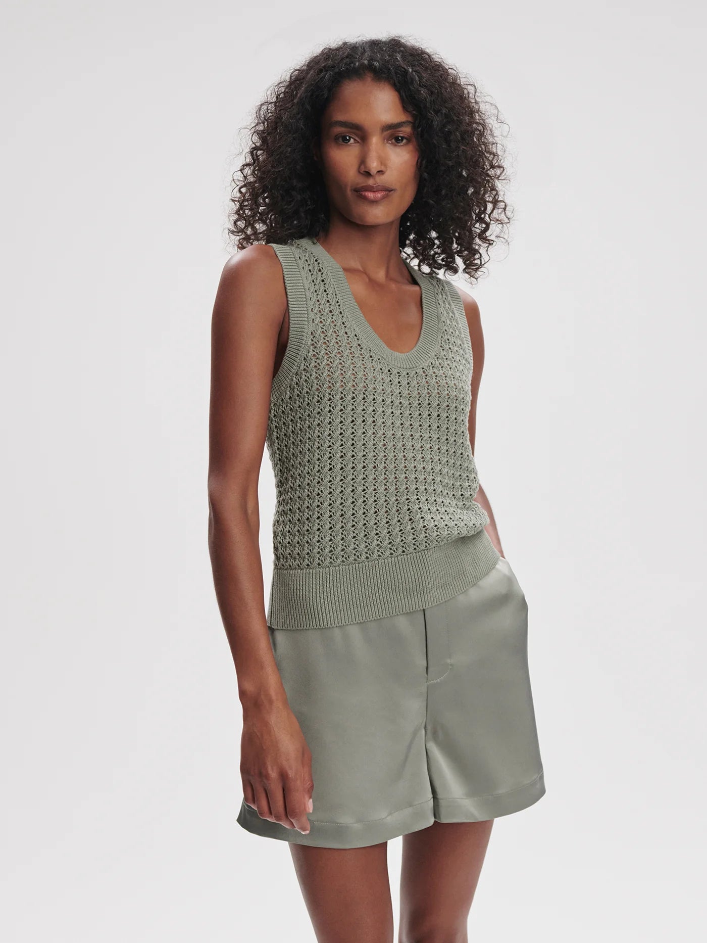 Ferns Open Knit Tank - Detour Boutiques