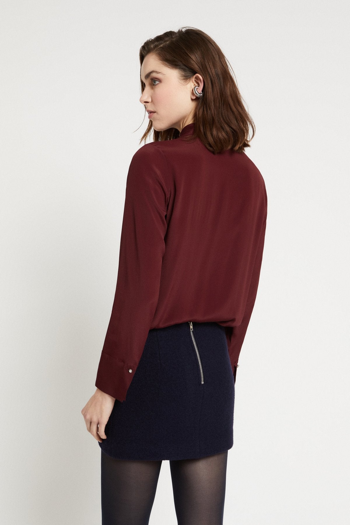 Flowy Polo Blouse - Detour Boutiques