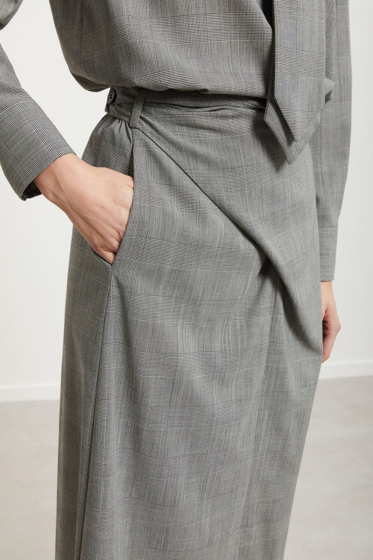 Glen Plaid Straight Skirt - Detour Boutiques