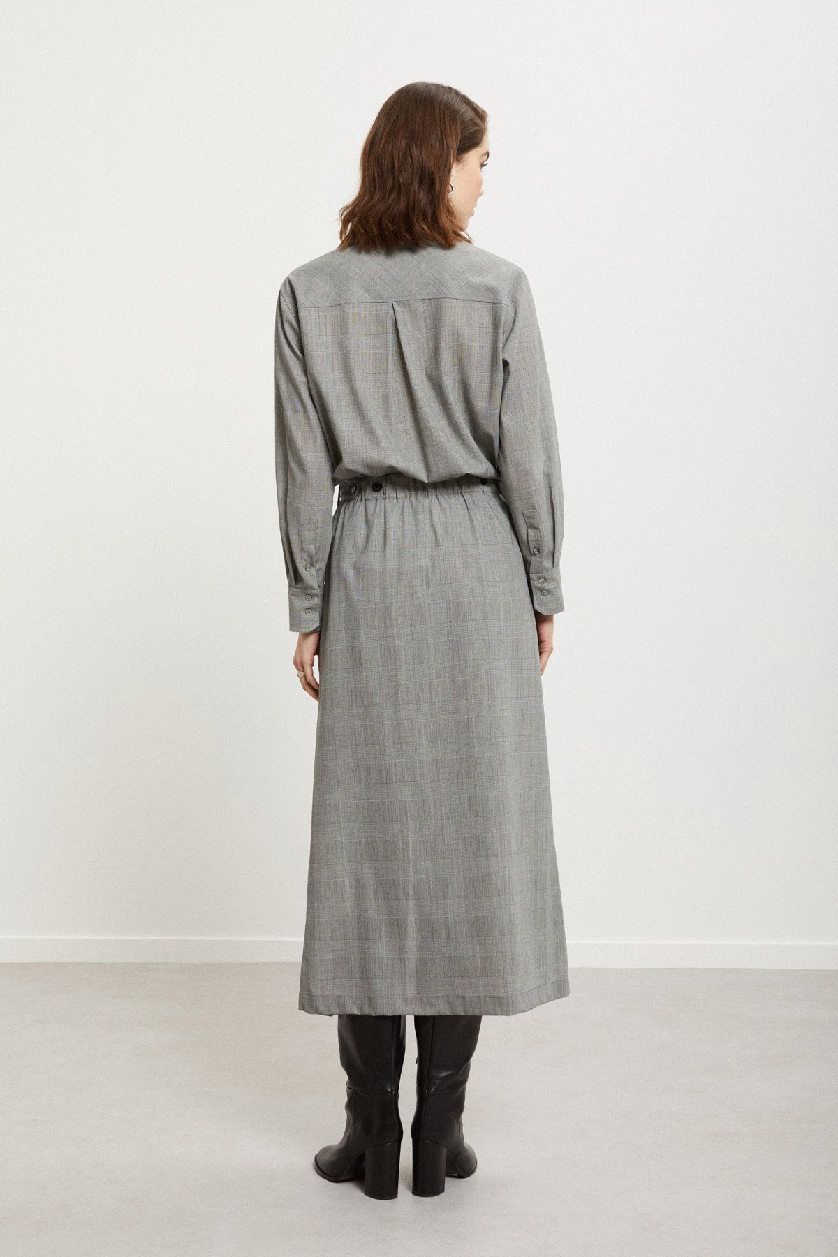Glen Plaid Straight Skirt - Detour Boutiques