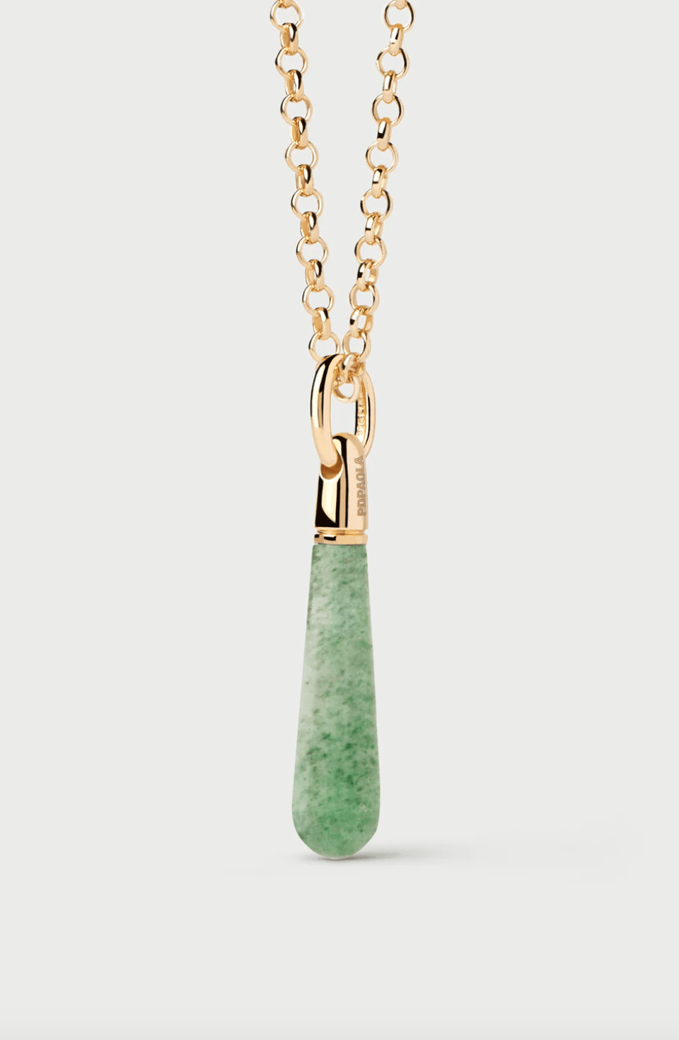 Green Aventurine Large Drop Pendant - Detour Boutiques