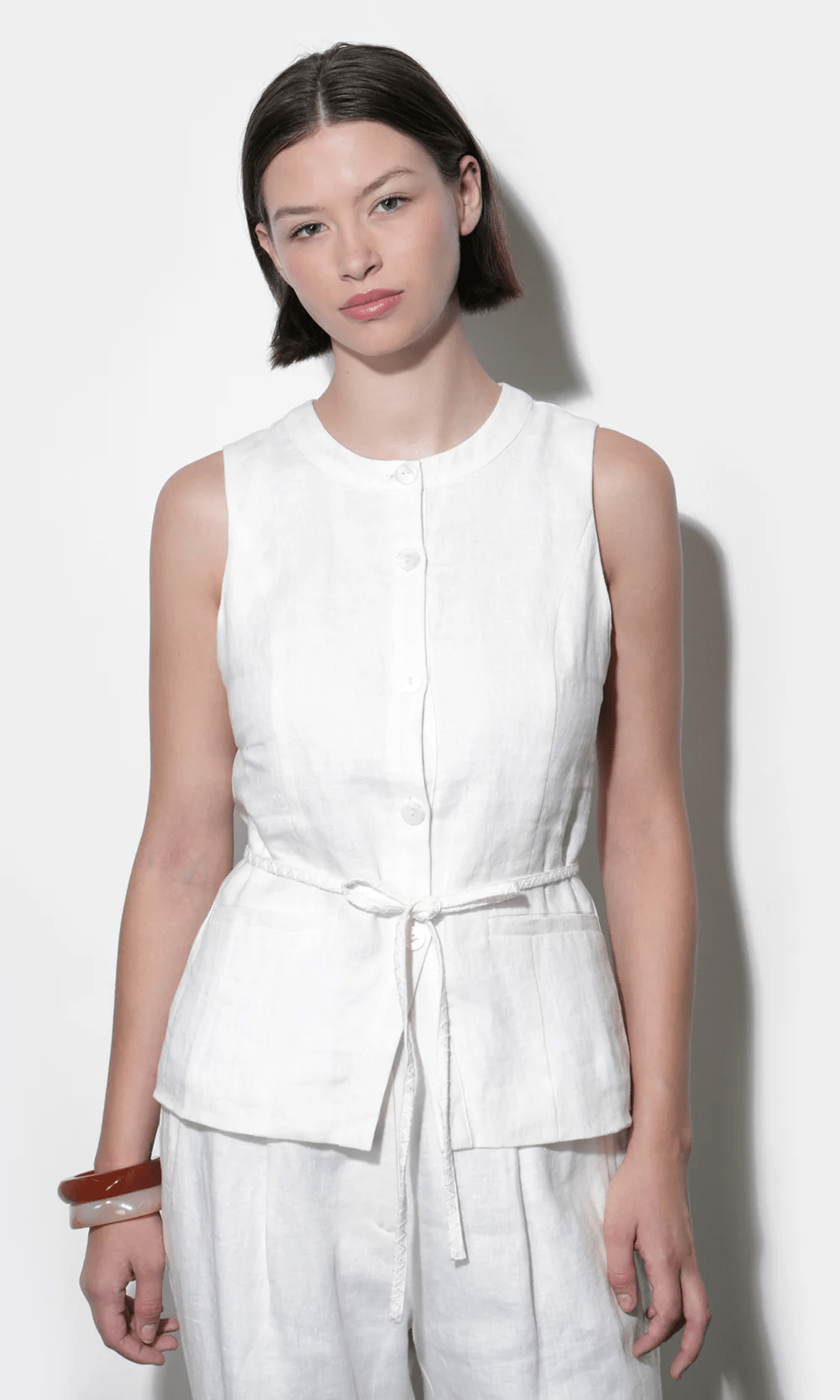 Hadley Linen Vest - Detour Boutiques