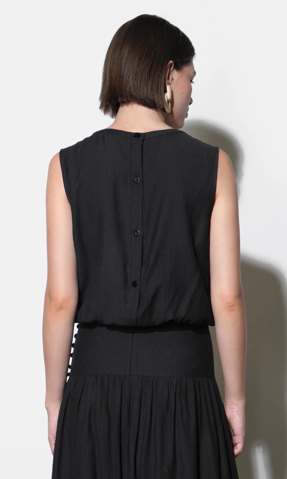 Maya Back Button Bubble Top