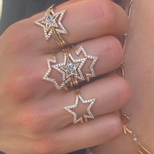 Star Friendship Rings Six Point Diamond