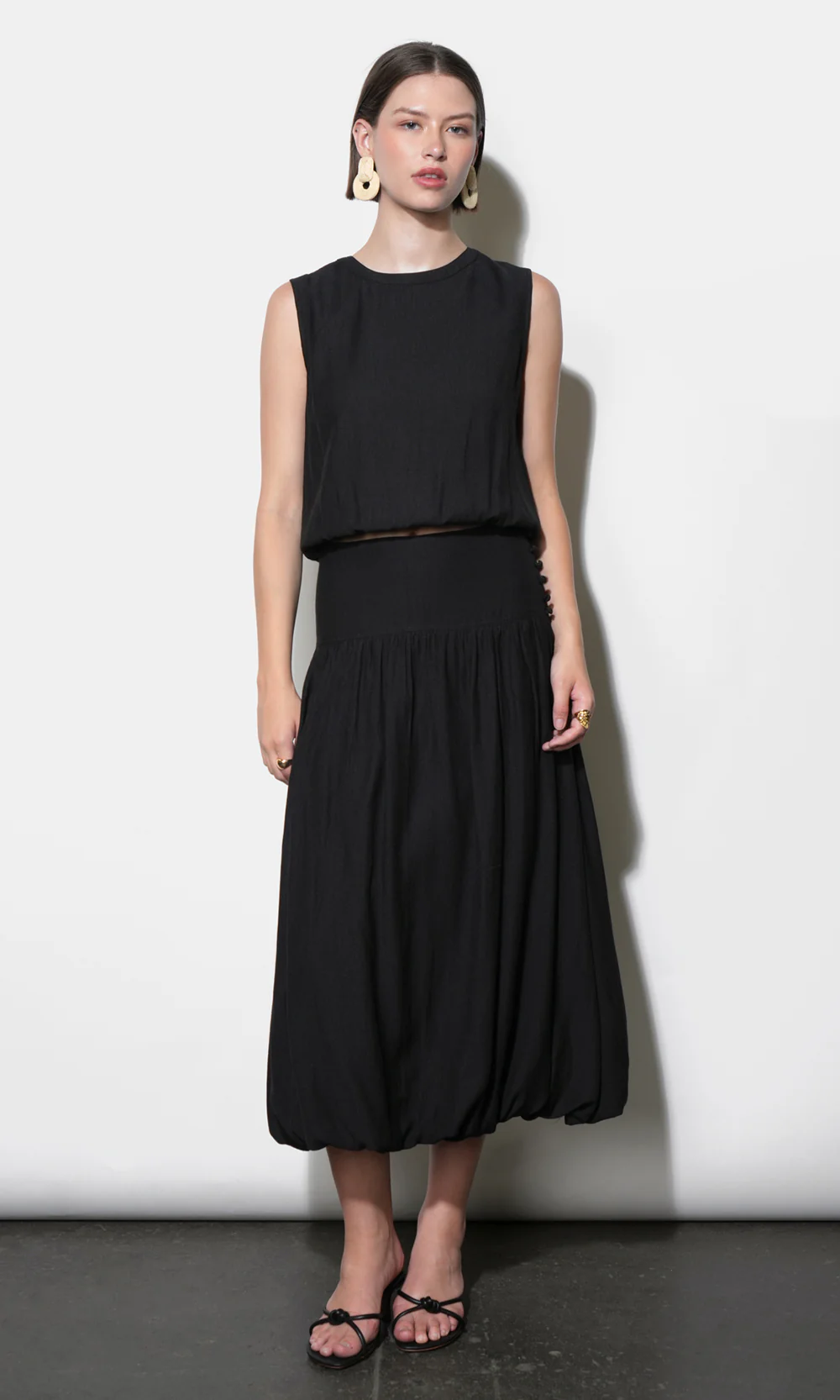 Delilah Bubble Midi Skirt