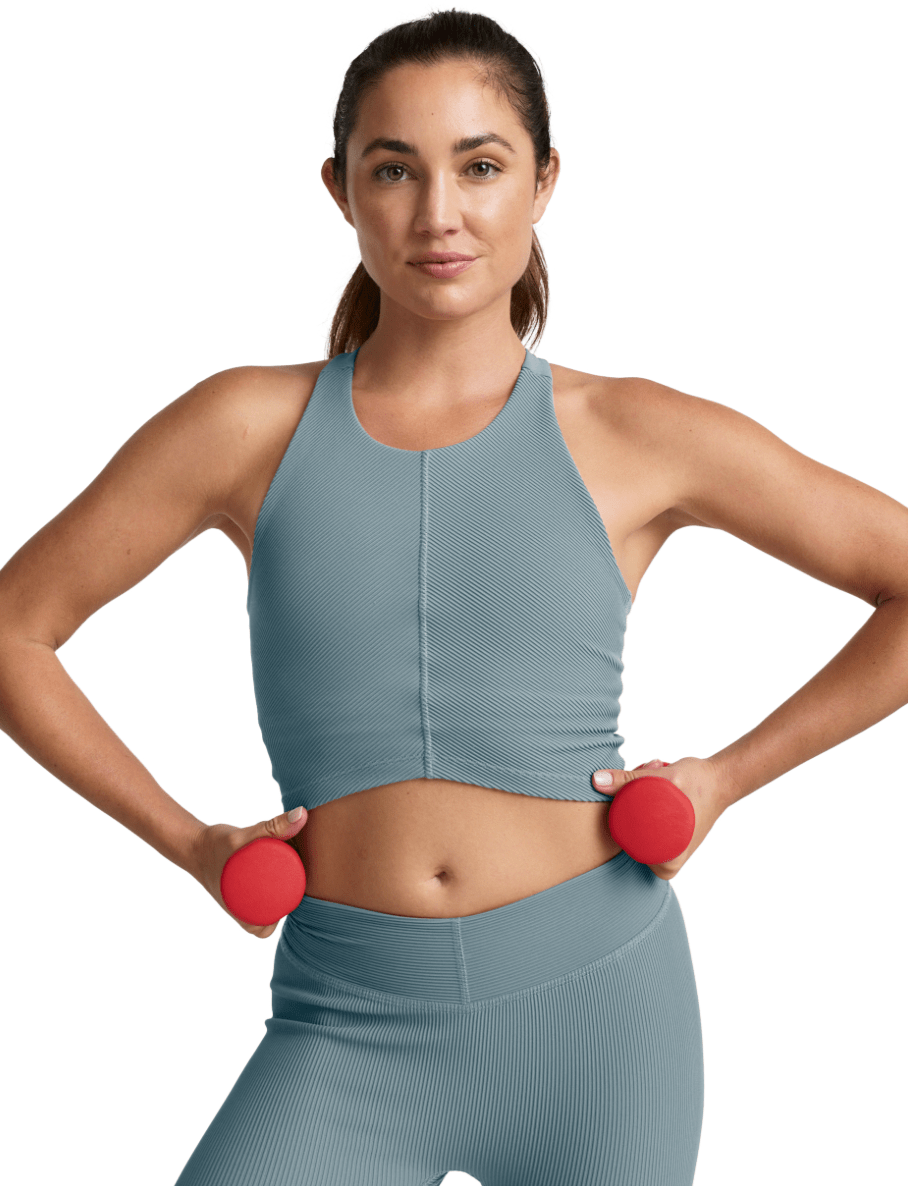 Impulse Ribbed High Neck Tank - Detour Boutiques