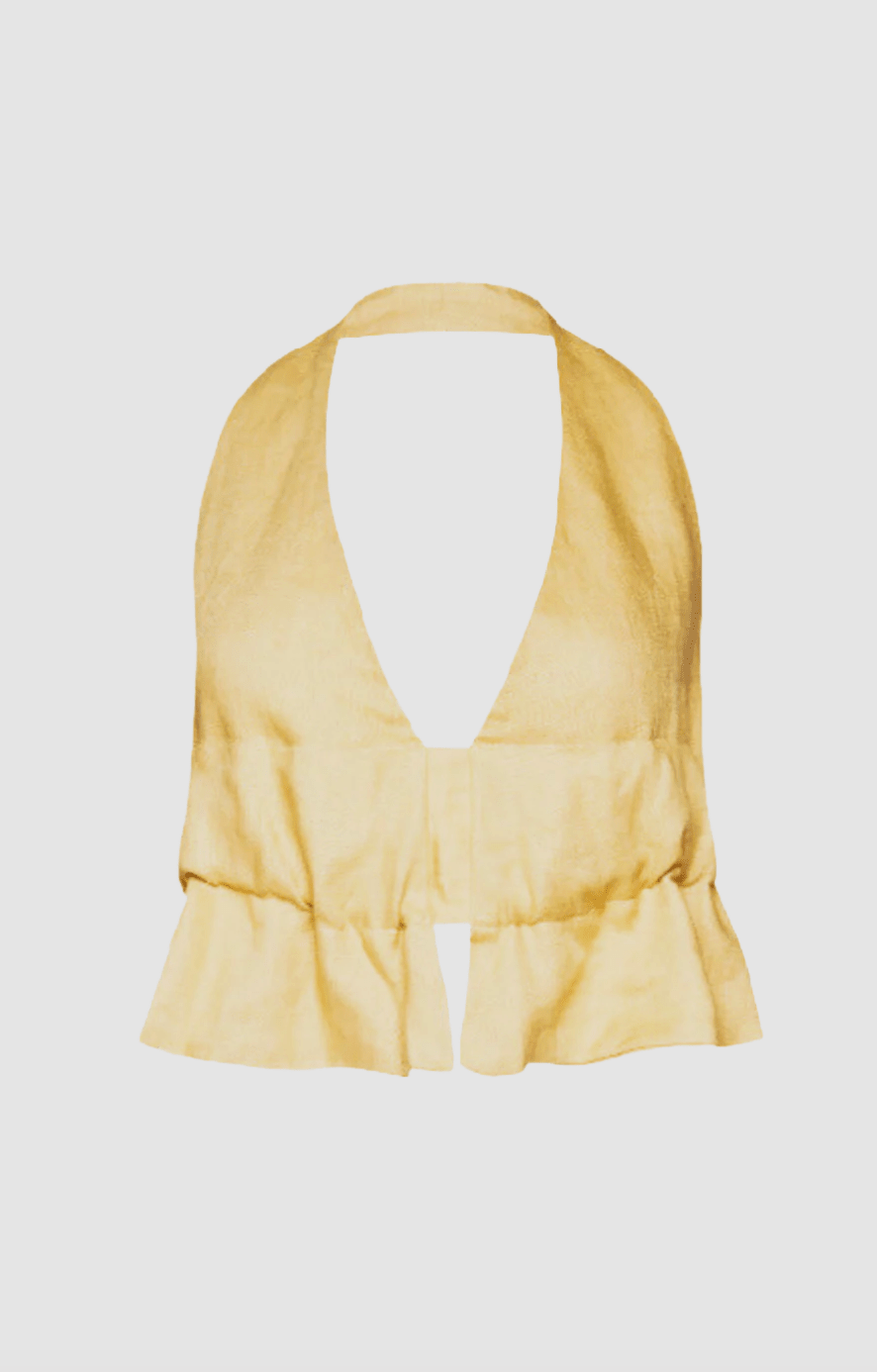 Juana Open - Back Linen Halter Top - Detour Boutiques