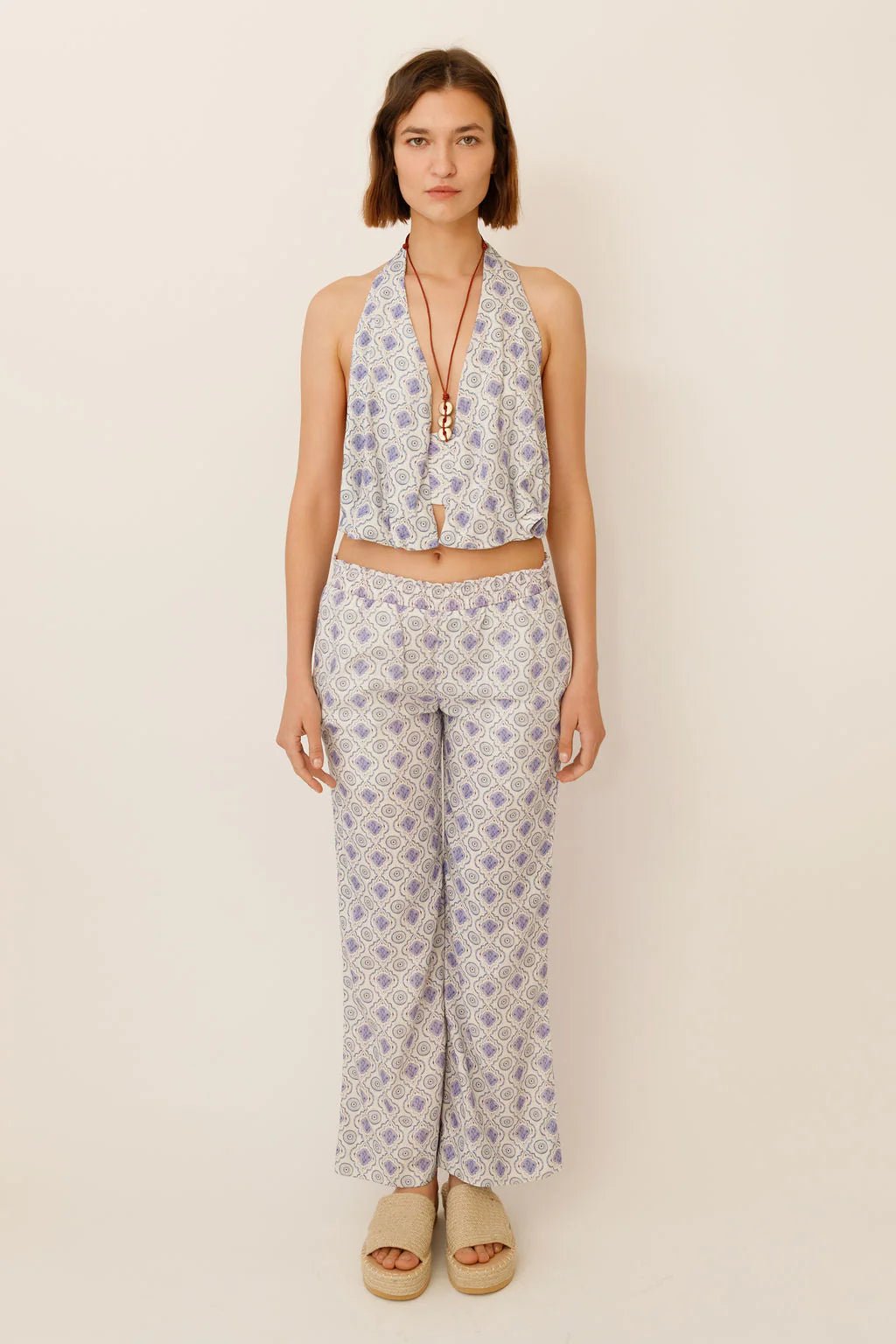 Juana Open - Back Linen Halter Top - Detour Boutiques