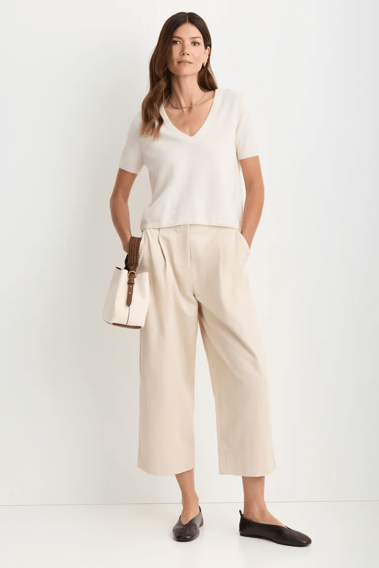 Kadri Cashmere Vneck Tee - Detour Boutiques
