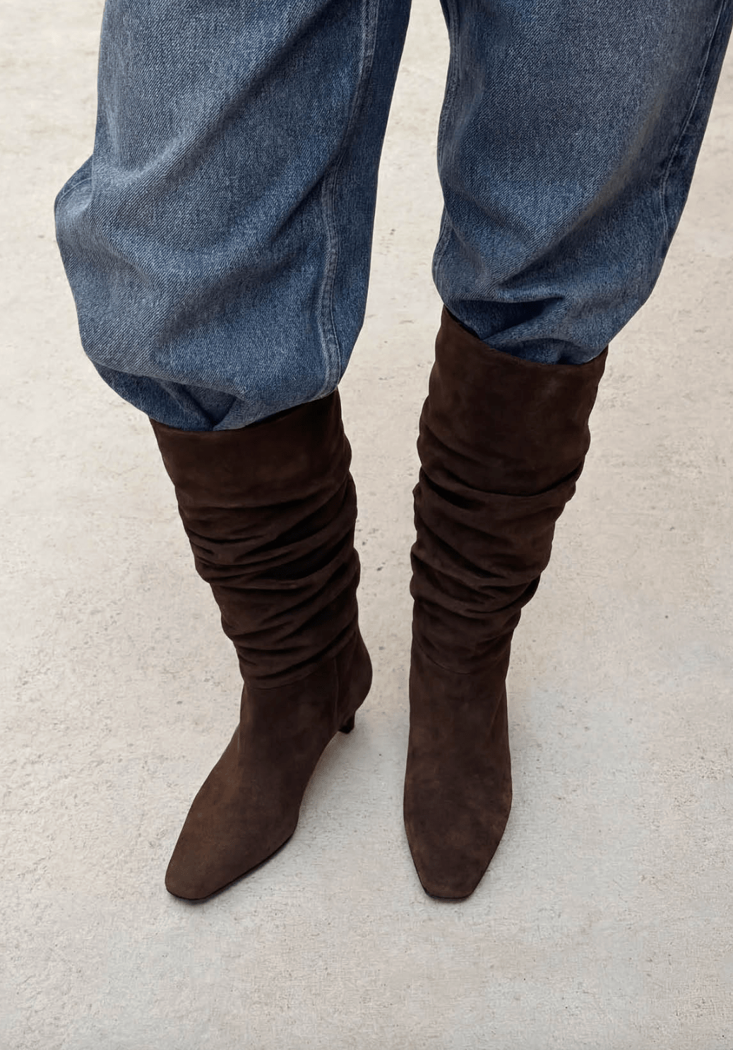 Kalila Suede Brown Leather Boots - Detour Boutiques