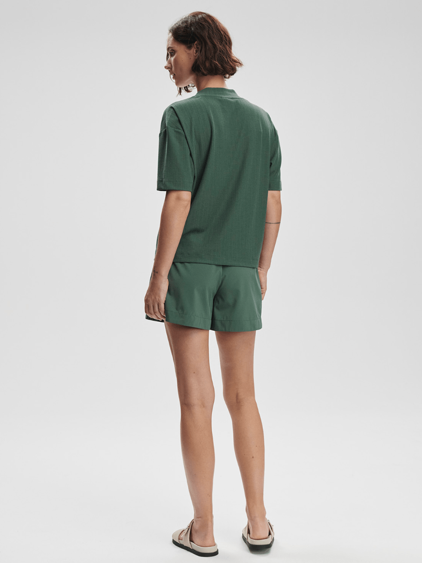 Kasey Mock Placket Rib Tee - Detour Boutiques