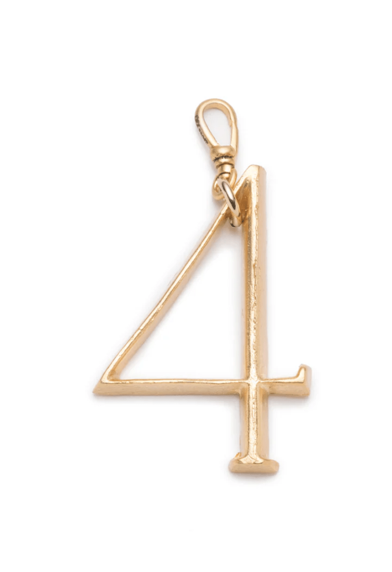 Large Plaza Number Charm - Detour Boutiques